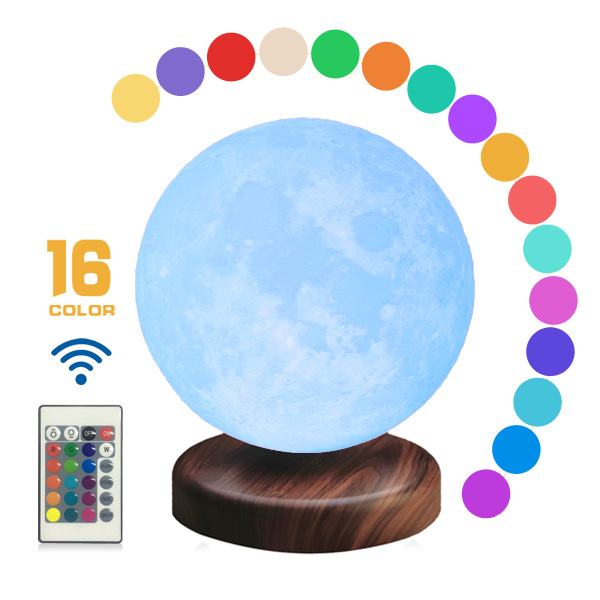 16 Colors floating moon lamp with remote control